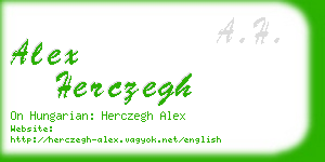 alex herczegh business card